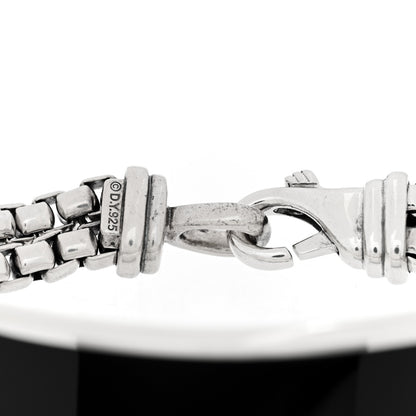 David Yurman Sterling Silver Black Onyx ID Curb Chain Bracelet 3 of 3