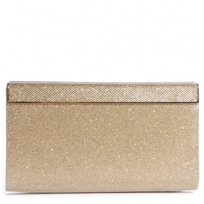 Jimmy Choo Glitter Fabric Cayla Clutch Metallic Gold 1 of 9