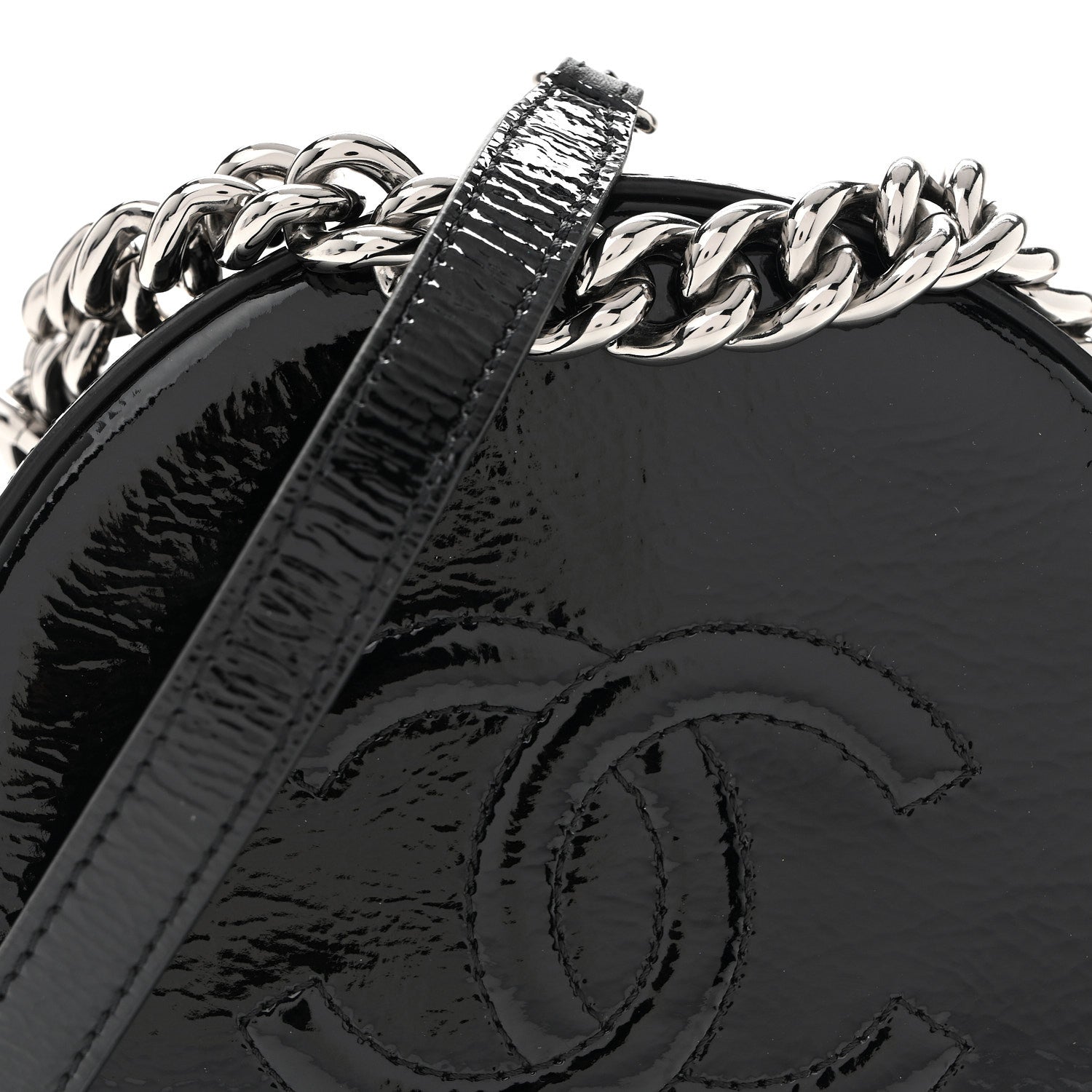 Chanel Patent Round As Earth Evening Bag Black 8 of 11