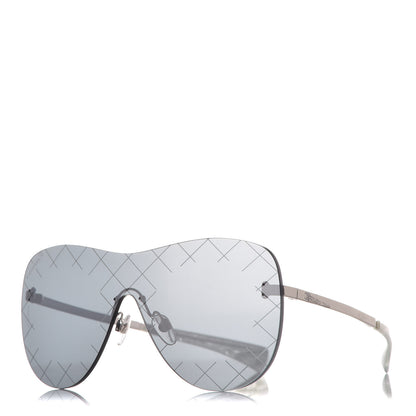 Chanel Shield Runway Sunglasses 4215 Silver Grey 1 of 9
