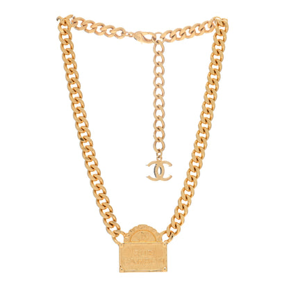 Chanel Metal Chain Link CC Rue Cambon Choker Necklace Gold 2 of 4