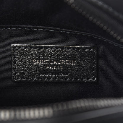 Saint Laurent Calfskin Matelasse Chevron Round Vinyle Camera Bag Black 6 of 10