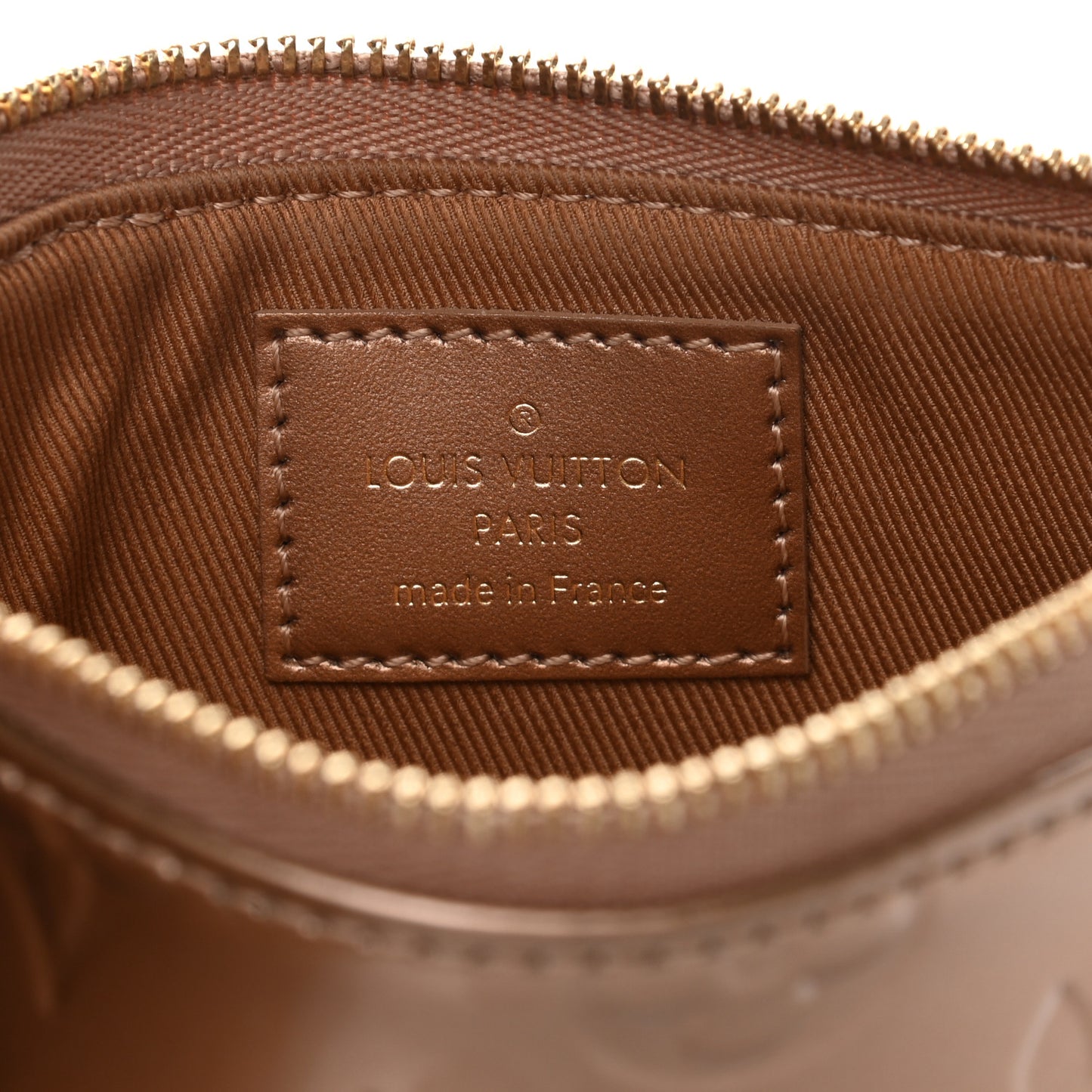 Metallic Vernis Mini Pochette Accessories Rose Gold