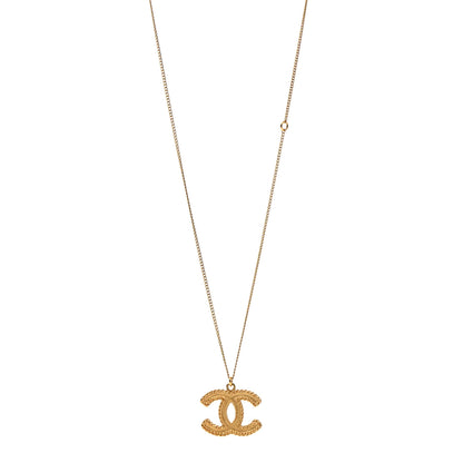 Chanel CC Necklace Matte Gold 1 of 6