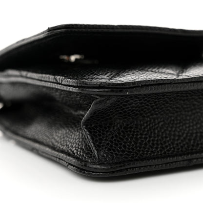 Chanel Caviar Quilted Wallet on Chain WOC Black 10 of 12