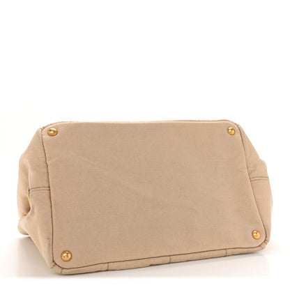 Prada Canapa Logo Tote Beige 4 of 14
