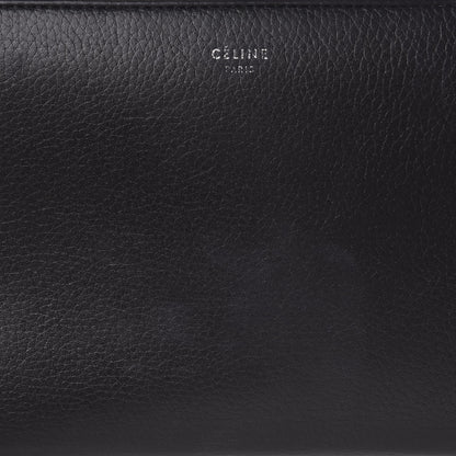 Celine Drummed Calfskin Zip Around Organizer Wallet Black Citron 14 of 15