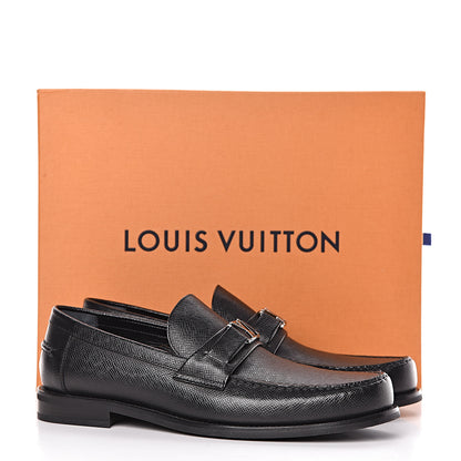 Louis Vuitton Calfskin Mens Montaigne Loafers 9.5 Black 8 of 8