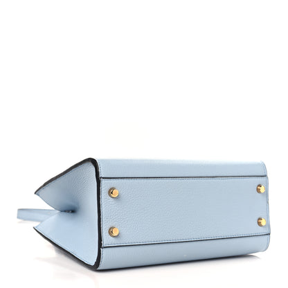 Versace Grainy Calfskin Virtus Top Handle Tote Blue 4 of 8