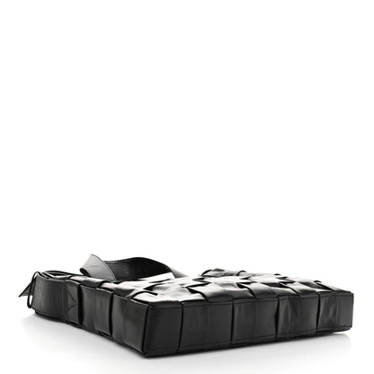 Bottega Veneta Paper Calfskin Maxi Intrecciato The Cassette Case Black 5 of 11