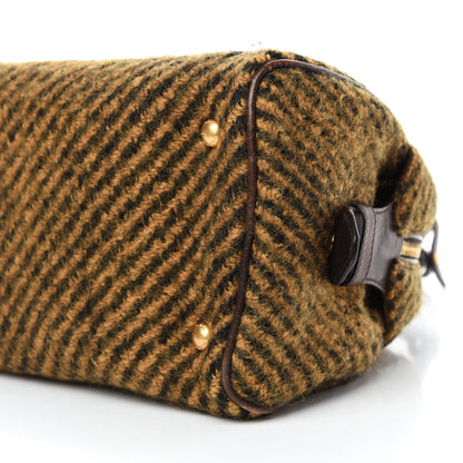 Prada Tessuto Tweed Vitello Vintage Bowling Bag Brown 10 of 12