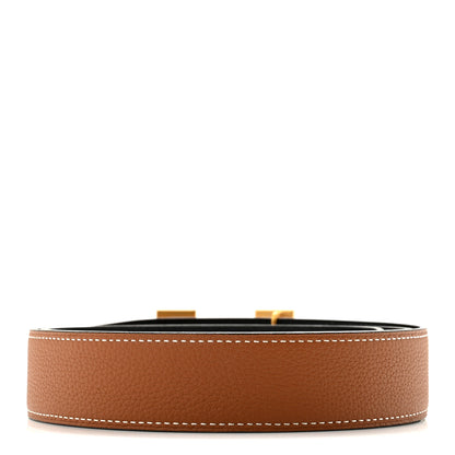 Hermes Box Togo 32mm H Belt 90 36 Black Gold 2 of 6