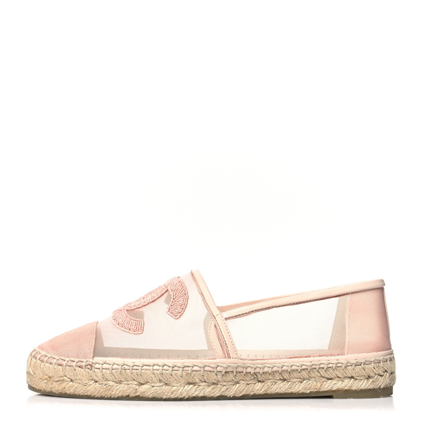 Mesh Grosgrain CC Espadrilles 39 Pink