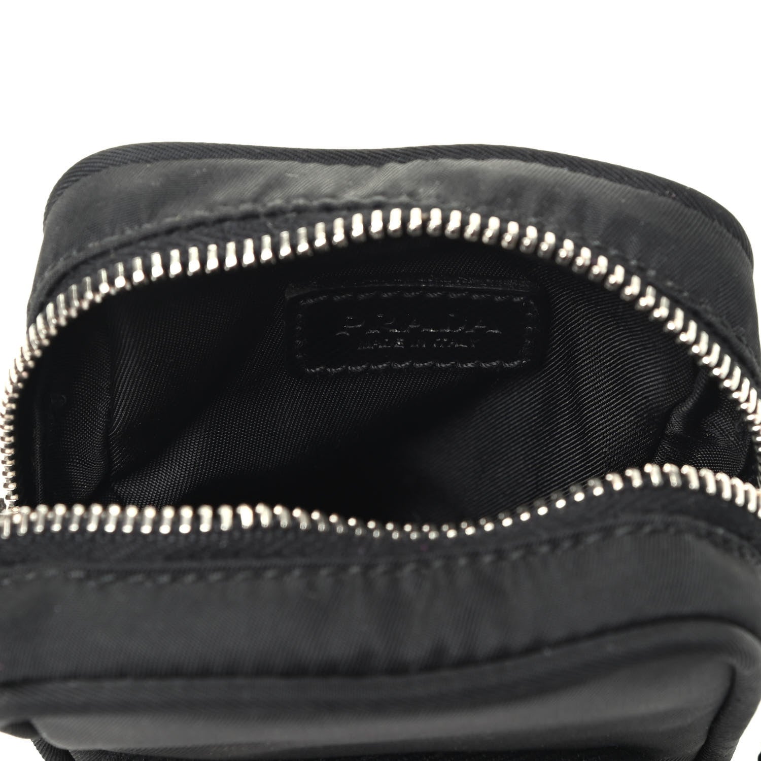 Prada Tessuto Nylon Saffiano Mini Crossbody Pouch Black 3 of 3