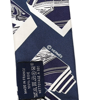 Hermes Silk Springs Springs Twilly Marine Creme Petrole 3 of 4