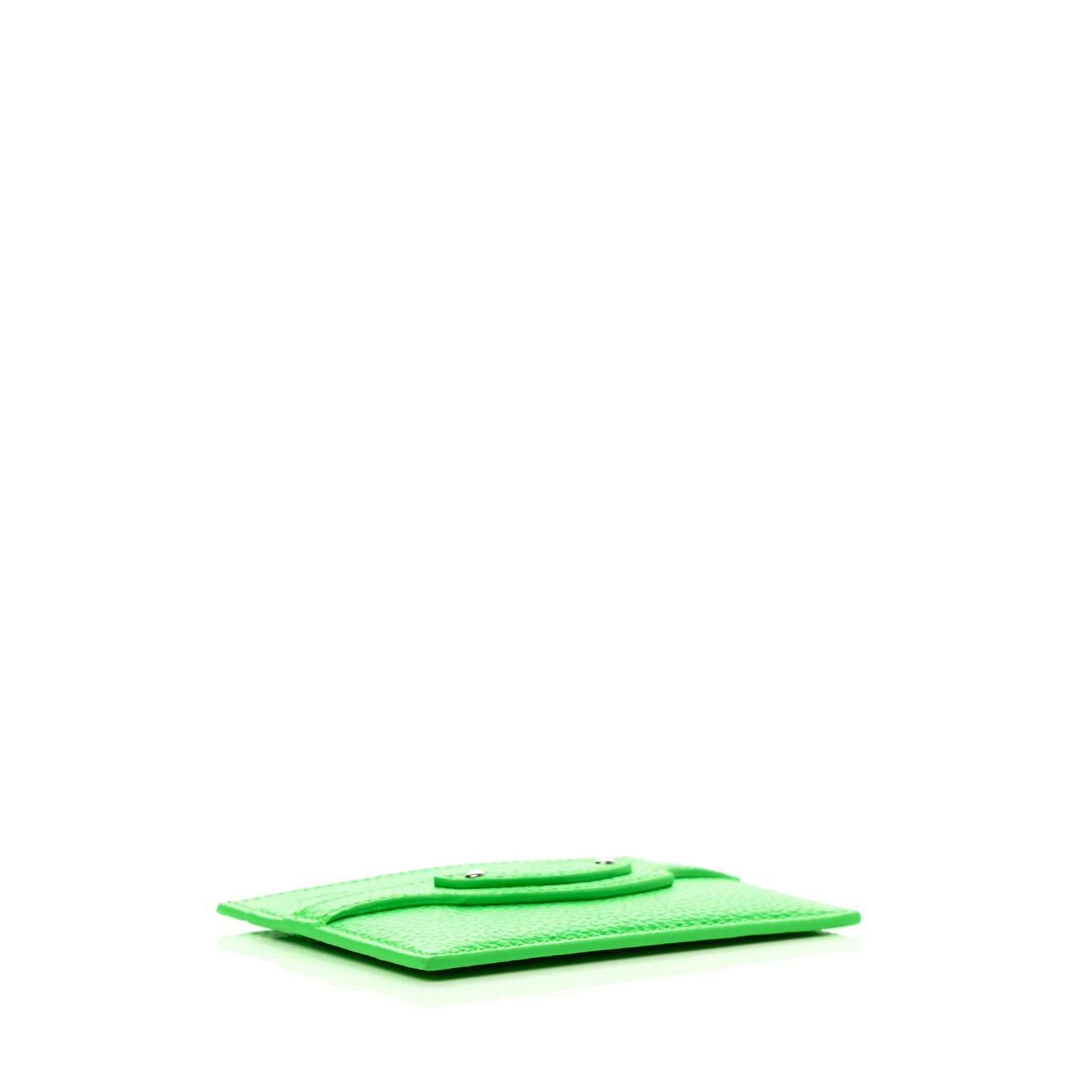 Balenciaga Grained Calfskin Neo Classic Card Holder Fluo Green 3 of 8
