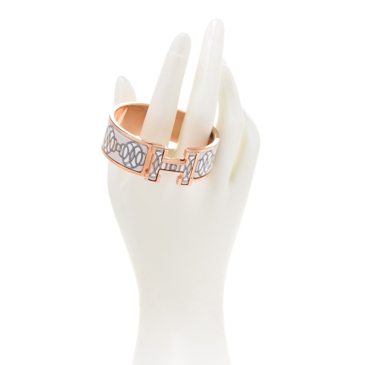 Hermes Enamel Wide Lift Profile Clic Clac H Bracelet PM Sable 2 of 7