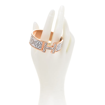 Hermes Enamel Wide Lift Profile Clic Clac H Bracelet PM Sable 2 of 7