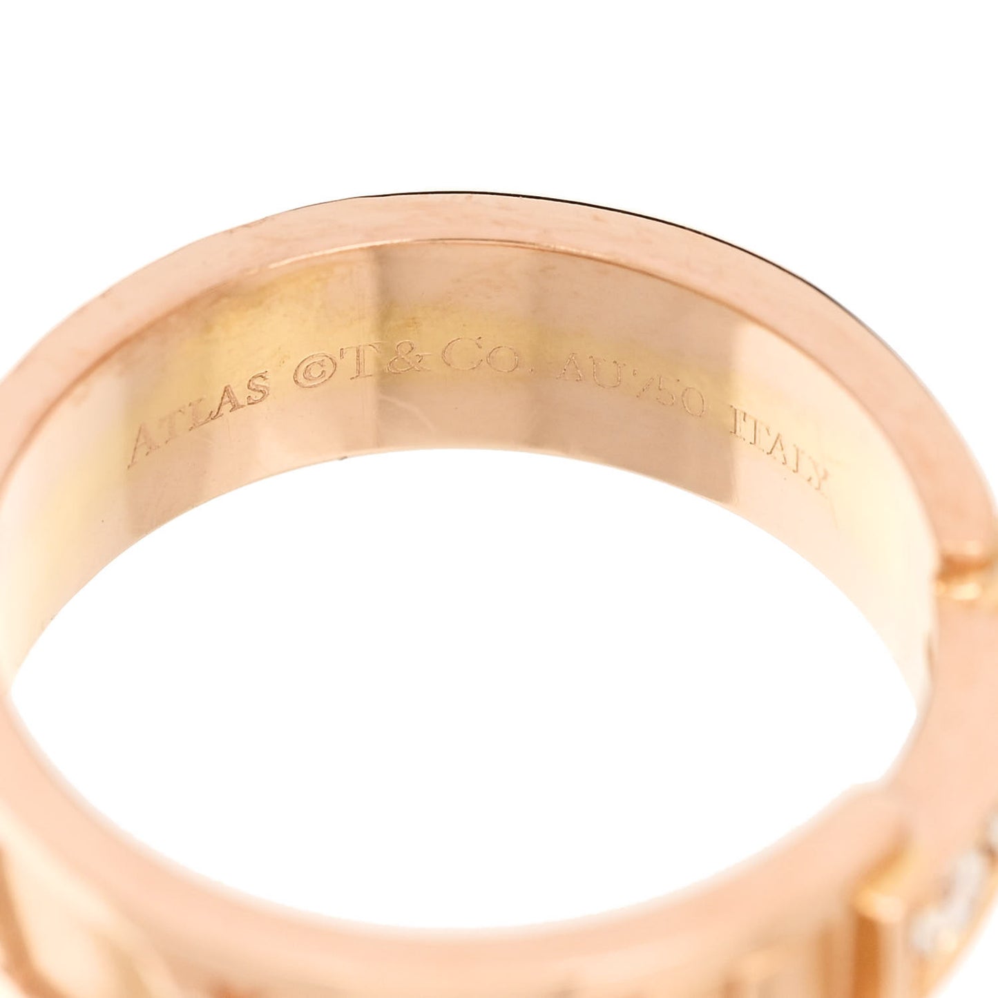 18K Rose Gold Diamond Atlas Ring 50 5.25