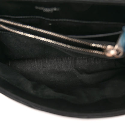 Saint Laurent Calfskin Y Quilted Monogram Small Loulou Chain Satchel Black 5 of 9
