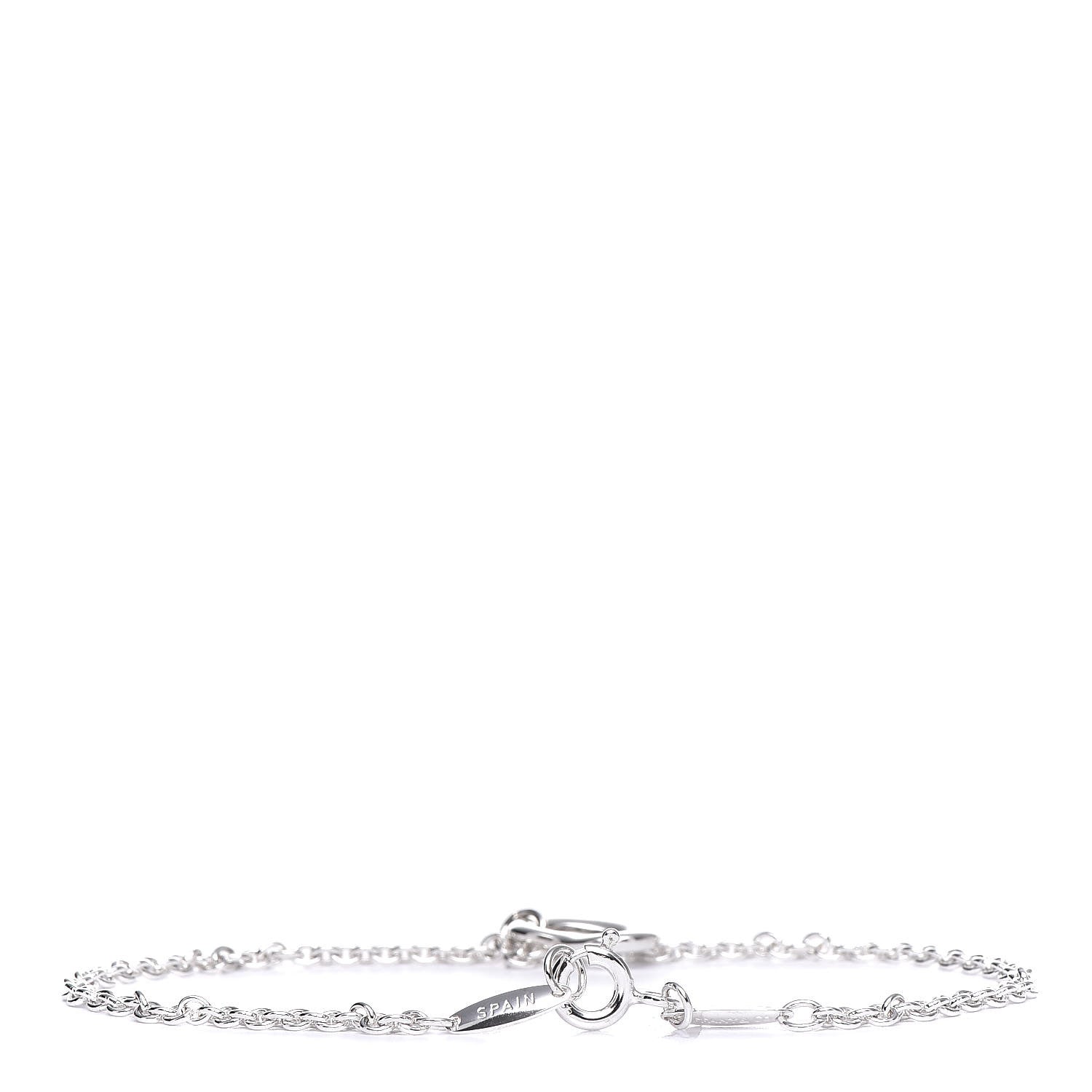 Tiffany Sterling Silver Elsa Peretti Open Heart Charm Bracelet 3 of 8