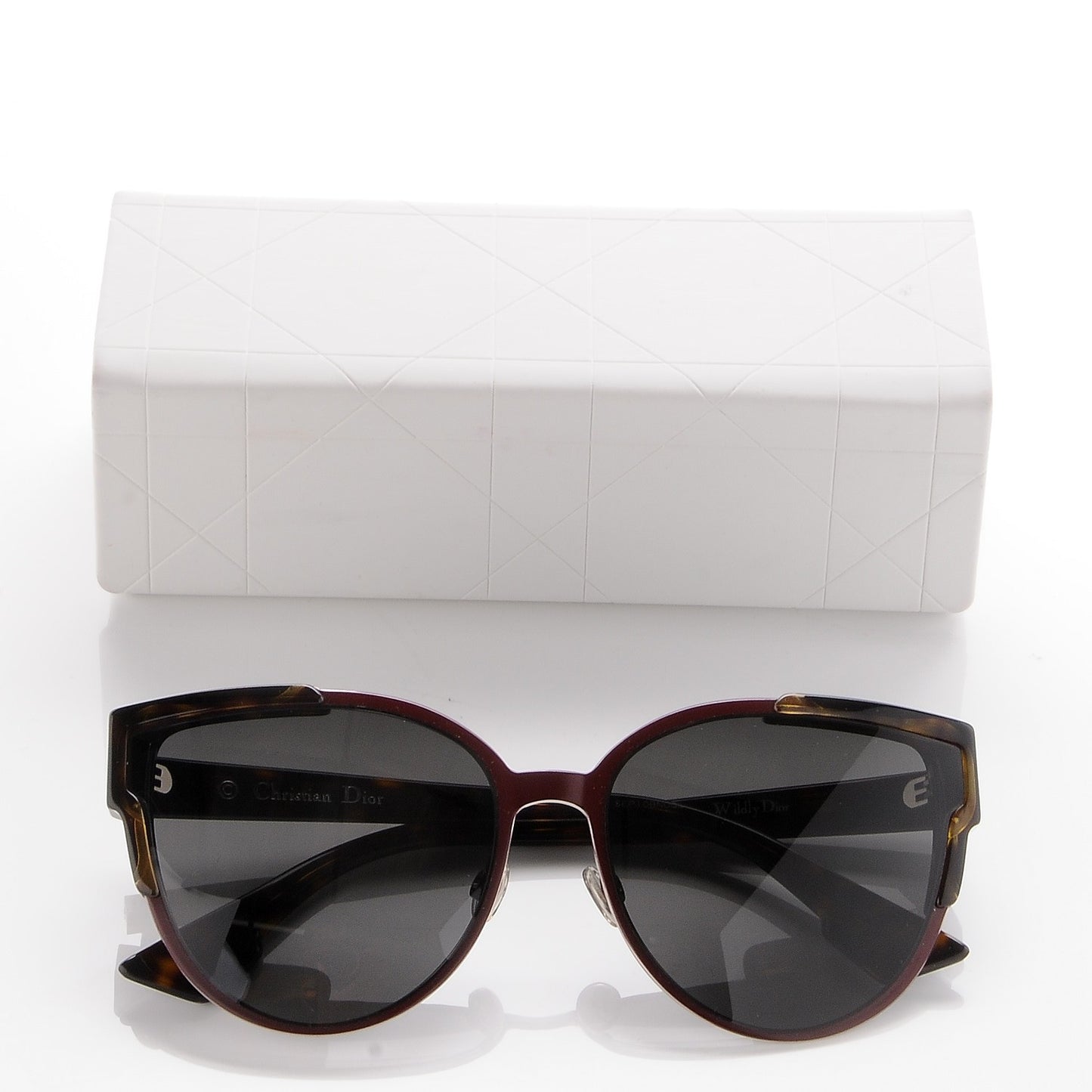 Acetate WildlyDior Sunglasses Dark Red Tortoise