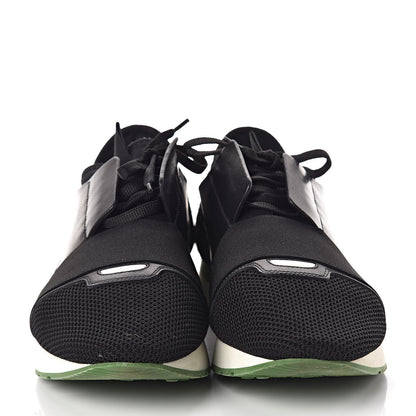 Balenciaga Mesh Calfskin Neoprene Suede Mens Race Runner Sneakers 44 Black 2 of 8