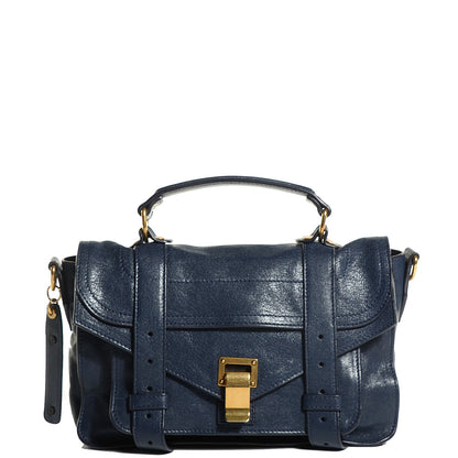 Proenza Schouler Lambskin Tiny PS1 Satchel Midnight 1 of 13