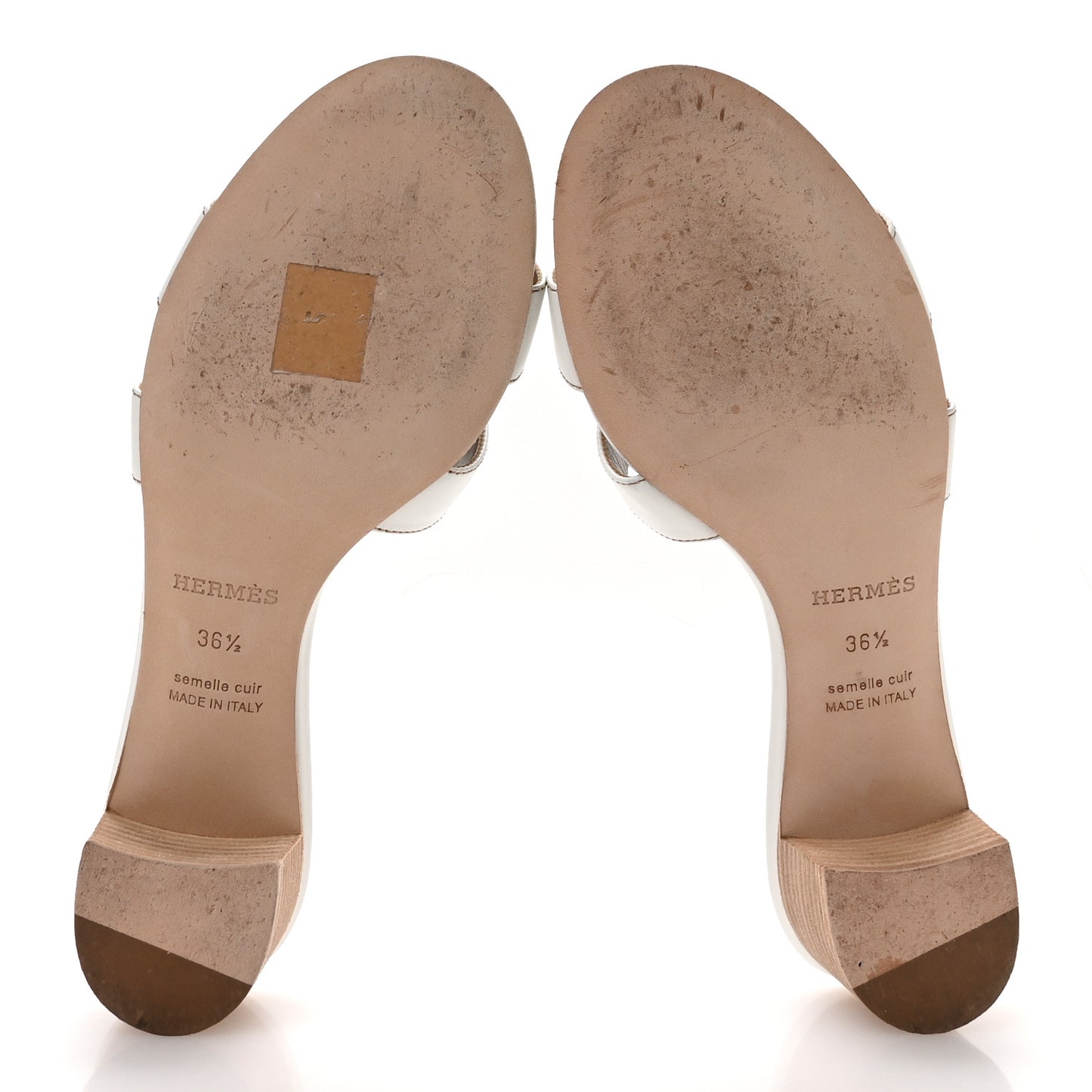 Calfskin Oasis Sandals 36.5 White