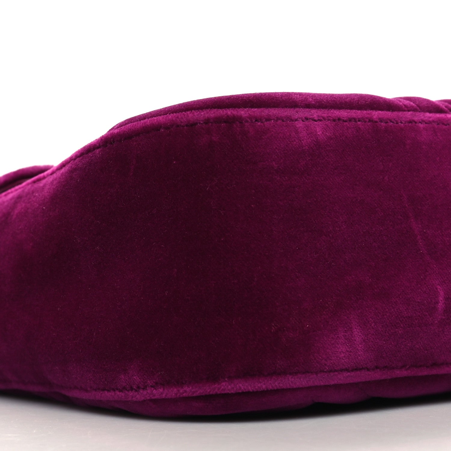 Gucci Velvet Matelasse Medium GG Marmont Shoulder Bag Fuchsia Violet Cyclamen 9 of 10