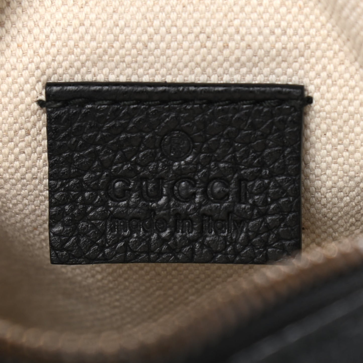 Grained Calfskin Mini Logo Messenger Bag Black
