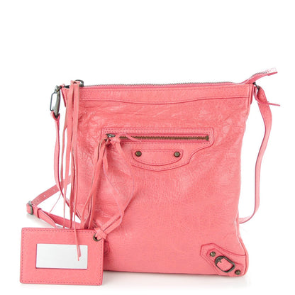 Balenciaga Agneau Classic Hardware Flat Crossbody Rose Bonbon 1 of 7