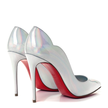 Christian Louboutin Metallic Patent Hot Chick 100 Pumps 35.5 White 4 of 10