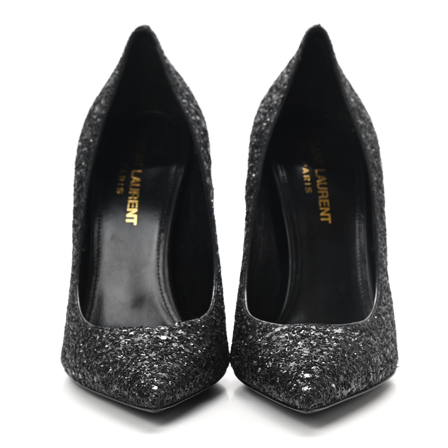 Saint Laurent Glitter Opyum 100 Pumps 36.5 Black 2 of 7