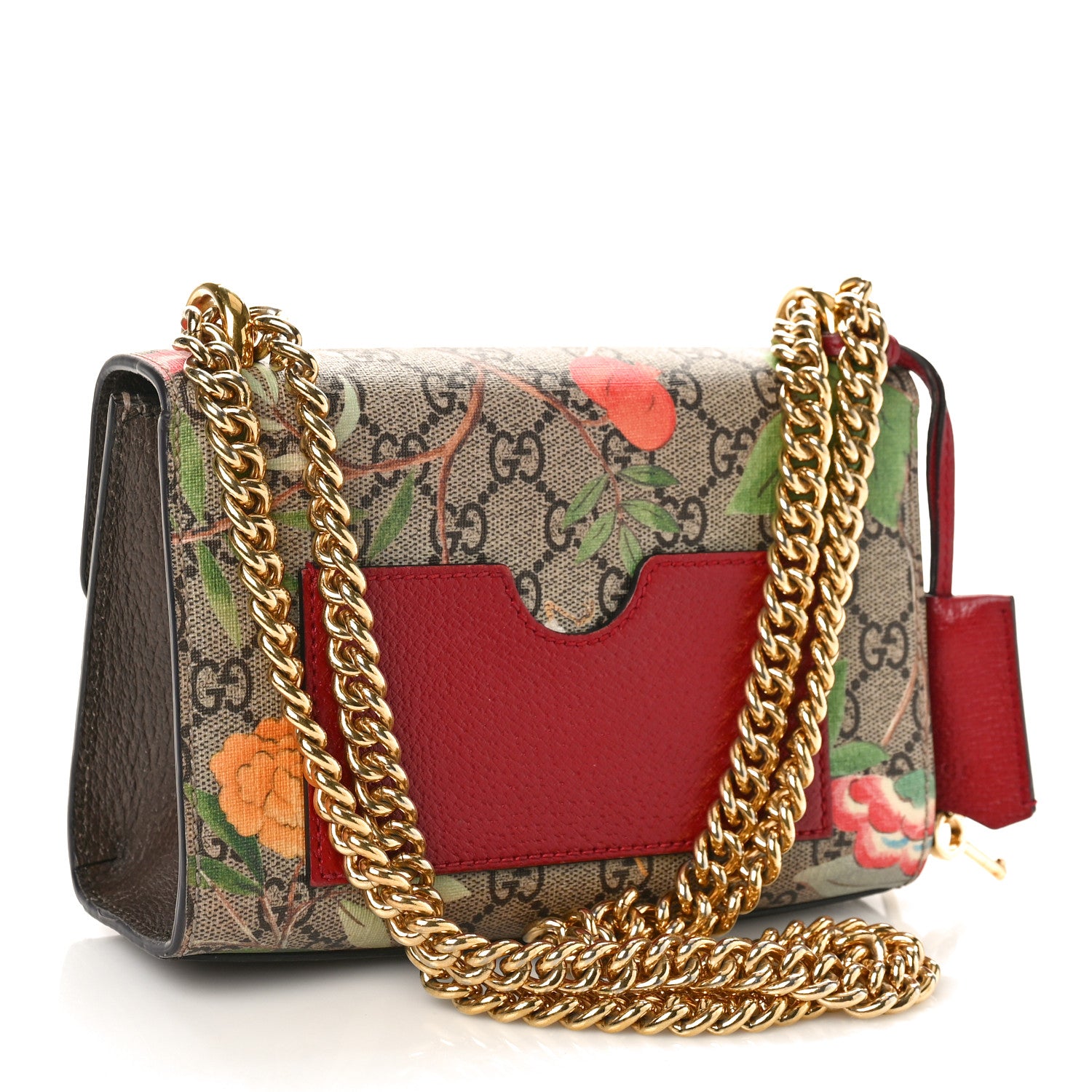 Gucci GG Supreme Monogram Tian Small Padlock Shoulder Bag Beige Multicolor New Acero 2 of 9