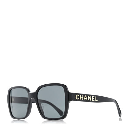Chanel Acetate Polarized Square Sunglasses 5408 Black 1 of 11