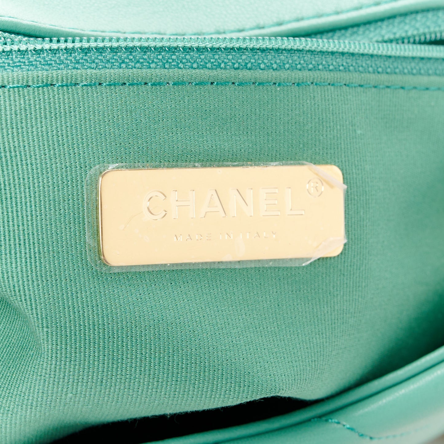 Lambskin Quilted Medium Chanel 19 Flap Green