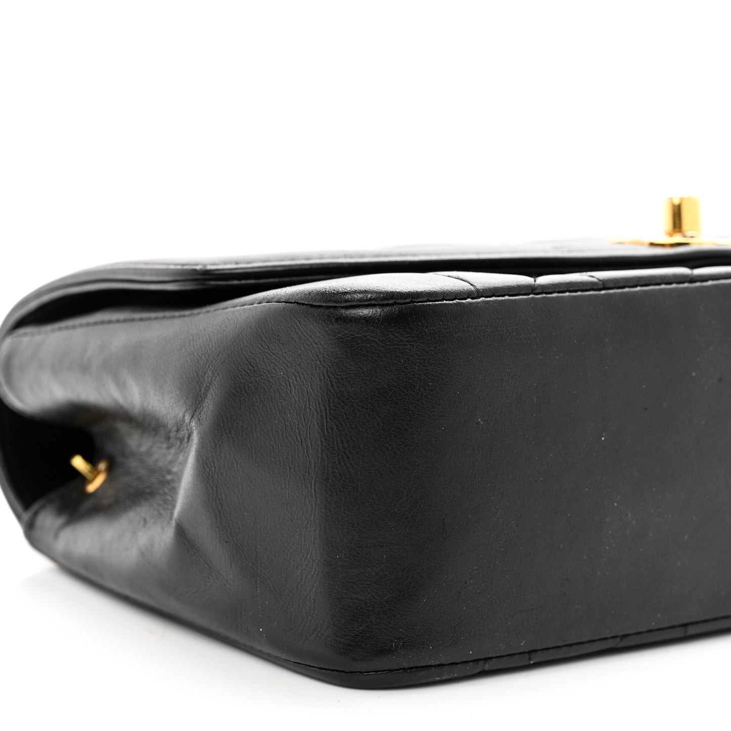 Lambskin Quilted Small Single Flap Black