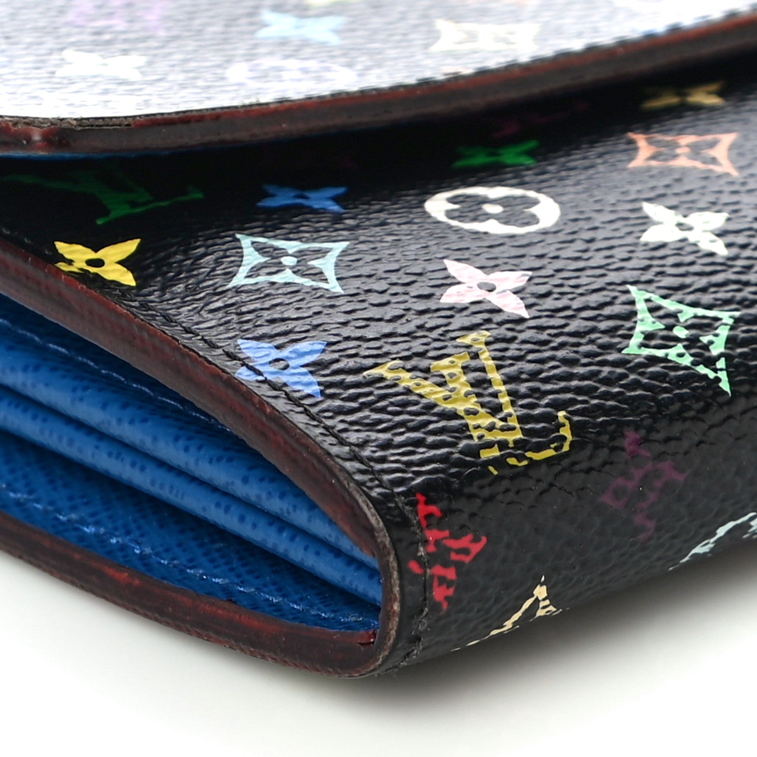 Louis Vuitton Monogram Multicolor Sarah Wallet Black Bleuet 10 of 11