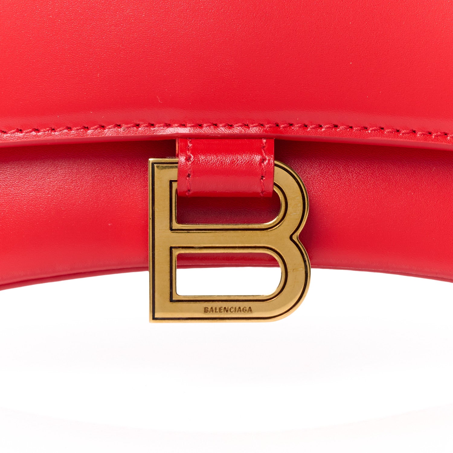 Balenciaga Shiny Box Calfskin Small Hourglass Top Handle Bag Bright Red 8 of 11