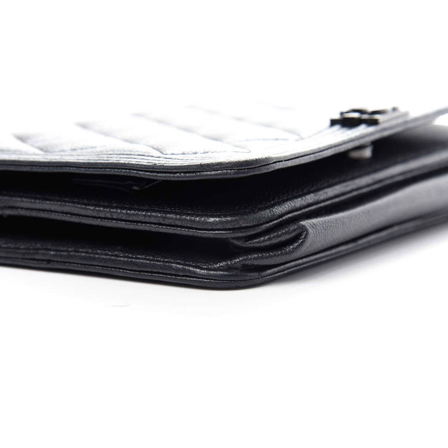 Chanel Caviar Quilted Boy Wallet On Chain WOC So Black 6 of 11