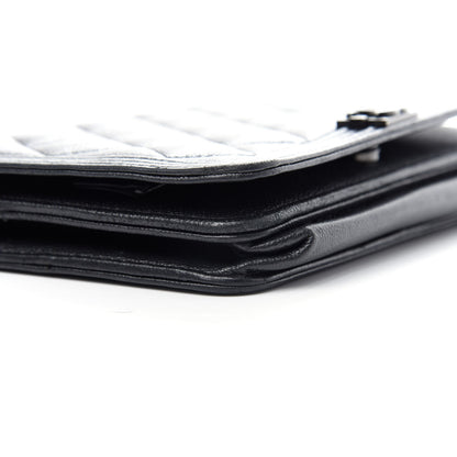 Chanel Caviar Quilted Boy Wallet On Chain WOC So Black 6 of 11