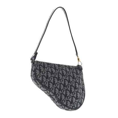 Christian Dior Monogram Mini Saddle Pochette Navy 3 of 7