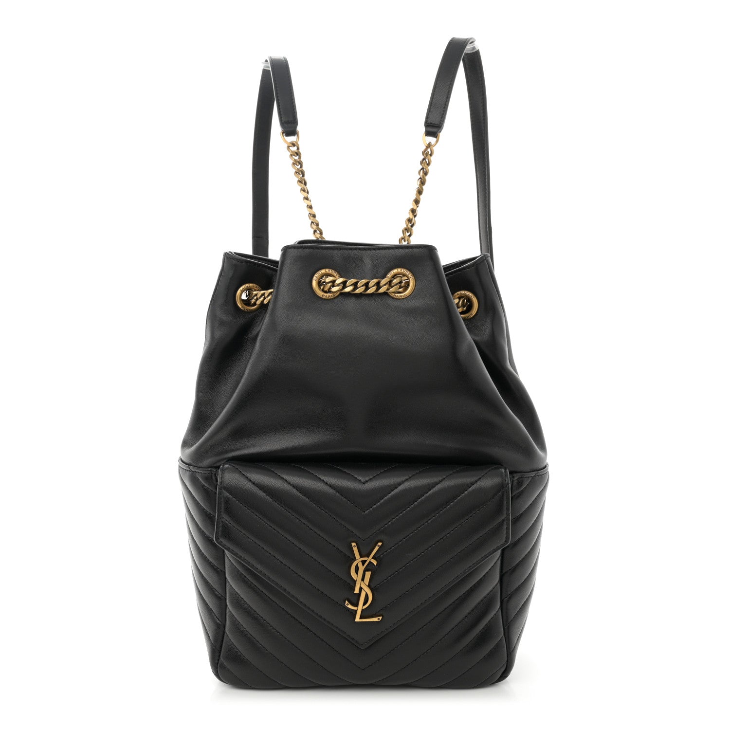 Saint Laurent Lambskin Matelasse Monogram Joe Backpack Black 1 of 11