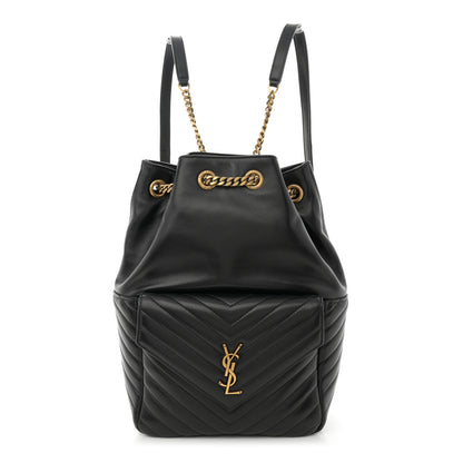 Saint Laurent Lambskin Matelasse Monogram Joe Backpack Black 1 of 11