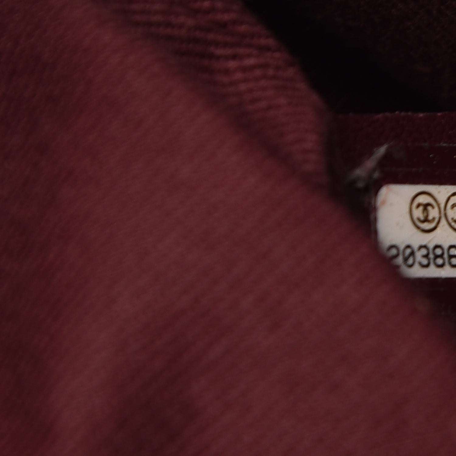 Chanel Glazed Calfskin Quilted Large Nameplate Shopping Tote Burgundy 7 of 11