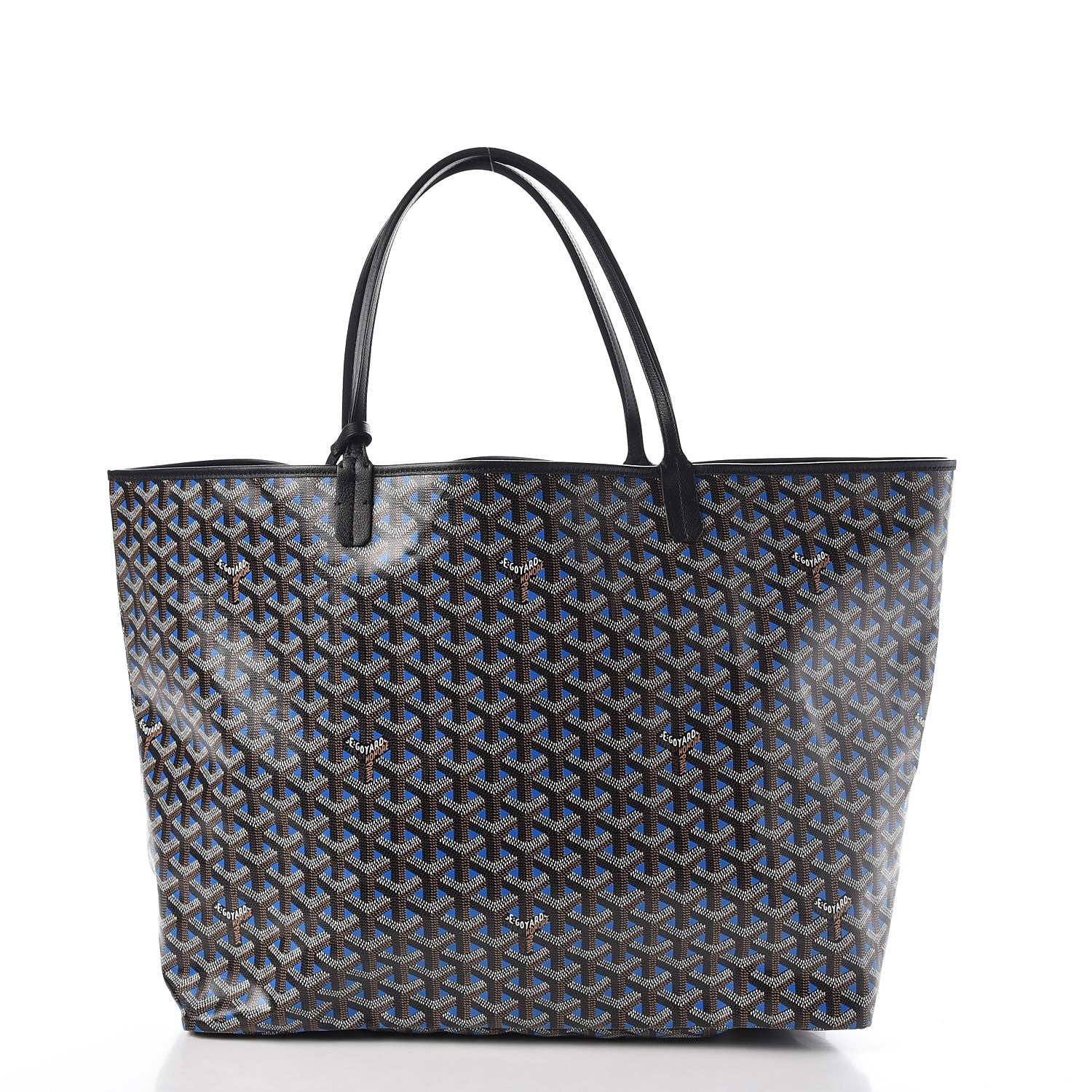 Goyard Goyardine Saint Louis Claire Voie GM Black Blue 3 of 10