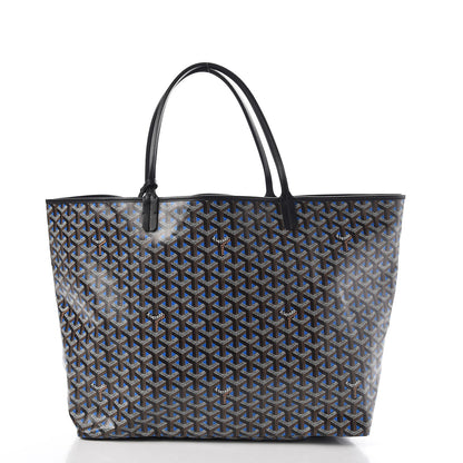 Goyard Goyardine Saint Louis Claire Voie GM Black Blue 3 of 10