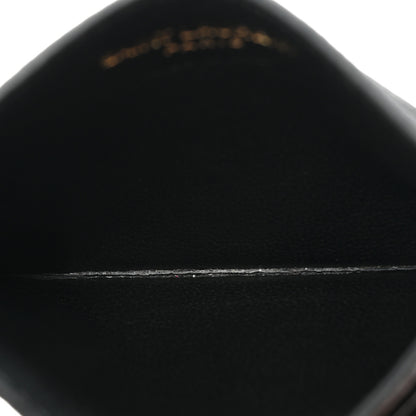 Saint Laurent Grain De Poudre Matelasse Chevron Monogram Credit Card Case Black 5 of 15