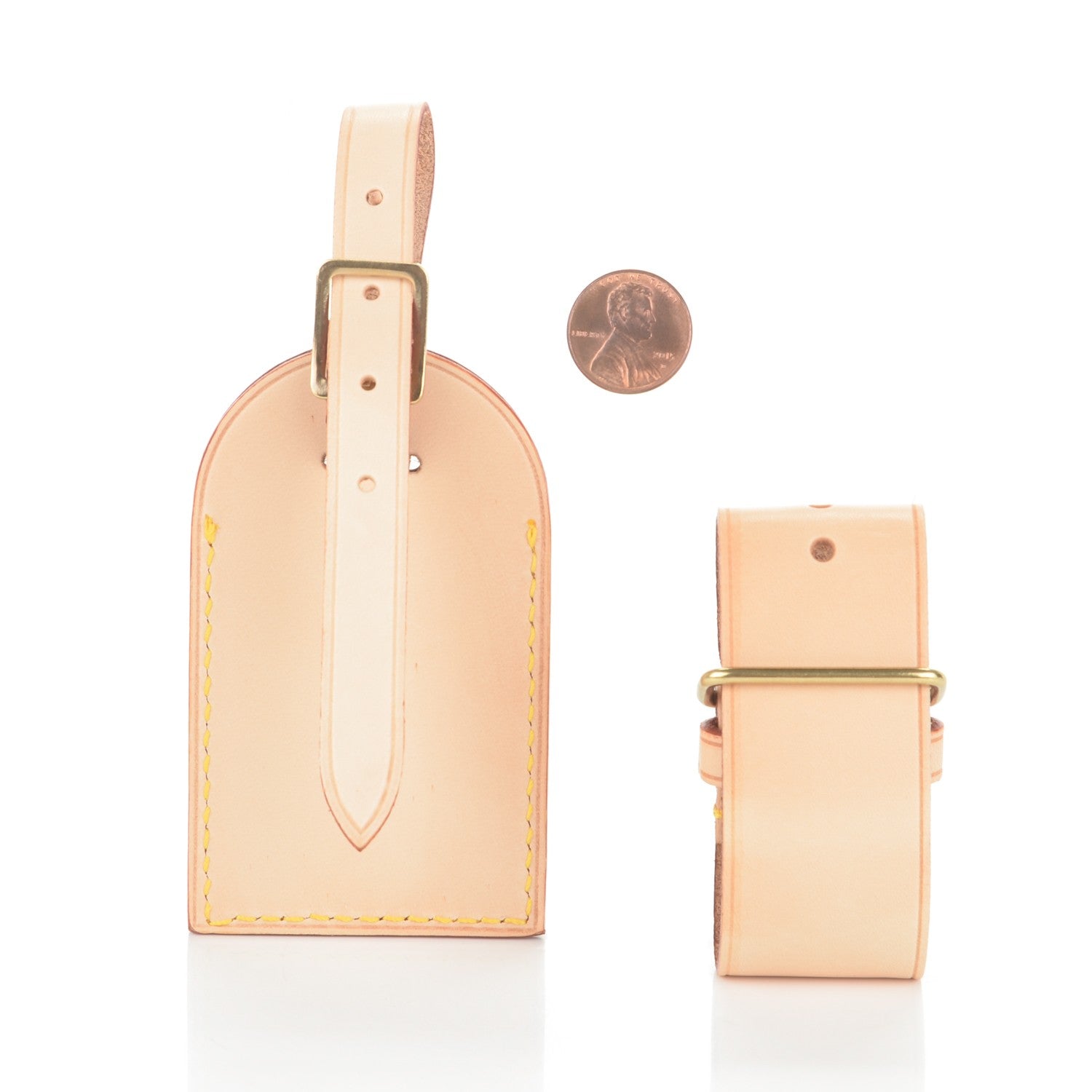 Louis Vuitton Vachetta Leather Luggage Tag and Loop 2 of 3